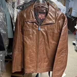 Wilsons Leather Brown Zip-Up Jacket